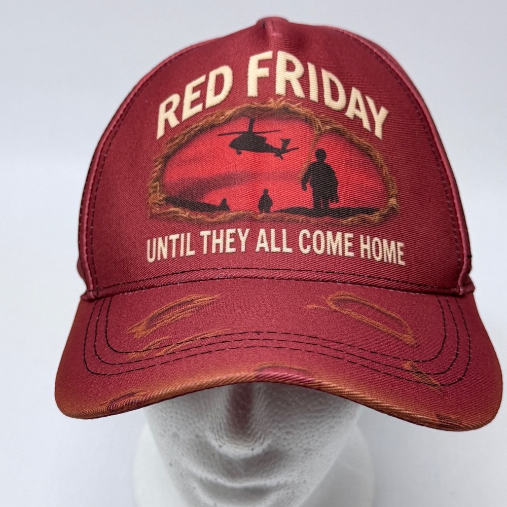 Red Friday Until They All Come Home Military Support Snapback Hat Maroon